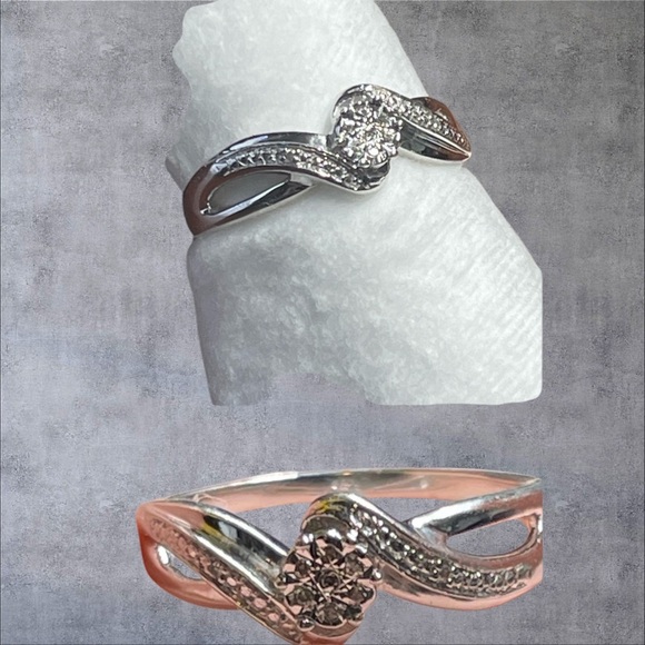 Sterling Silver & Diamond Ring – Size‎ 11.5 - Picture 10 of 10